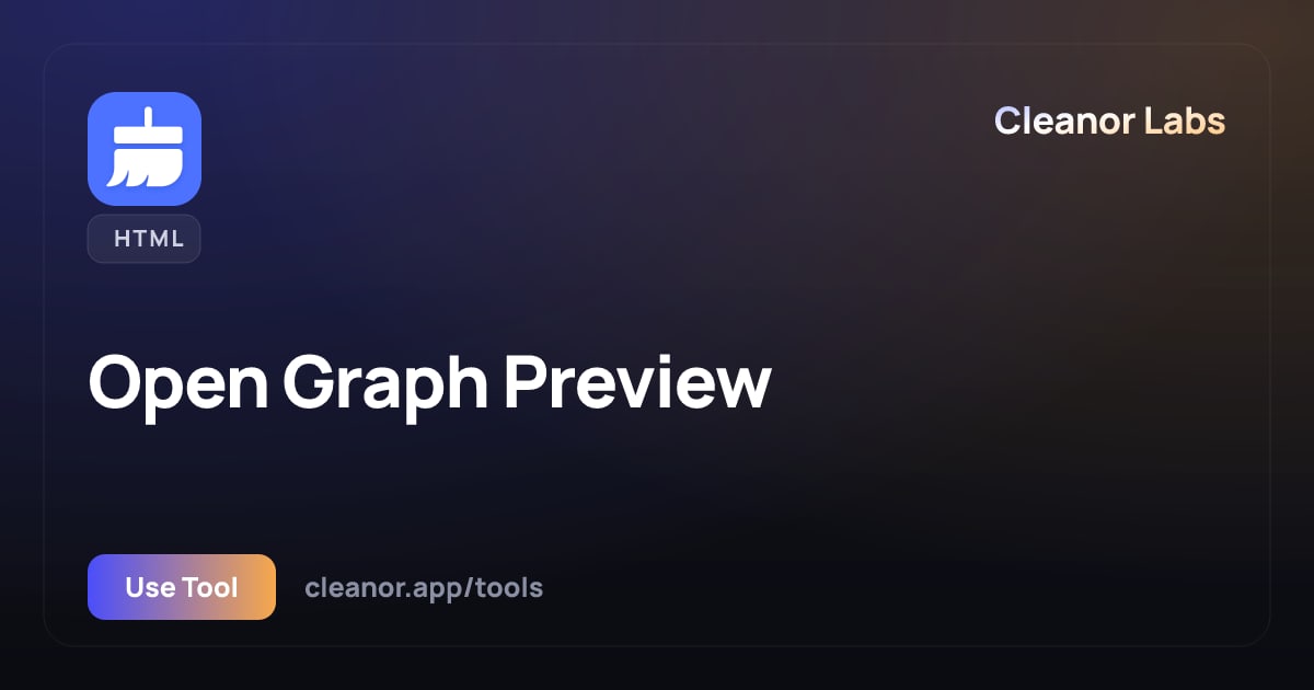 Open Graph Preview — OG & Twitter Cards, Free